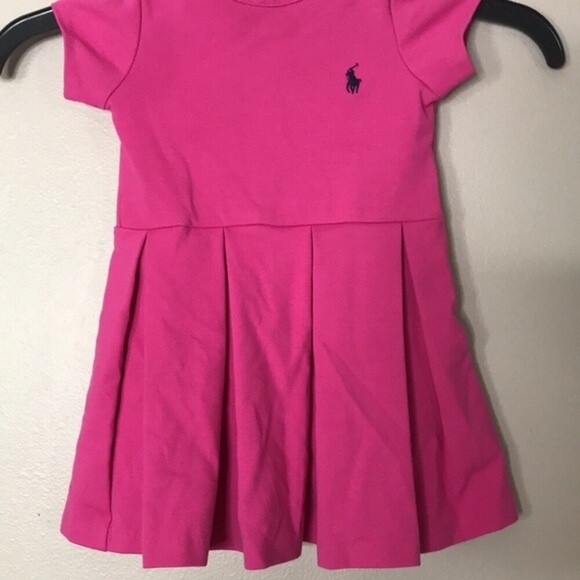 Ralph Lauren girls pink polo dress size 12 months - Picture 3 of 8